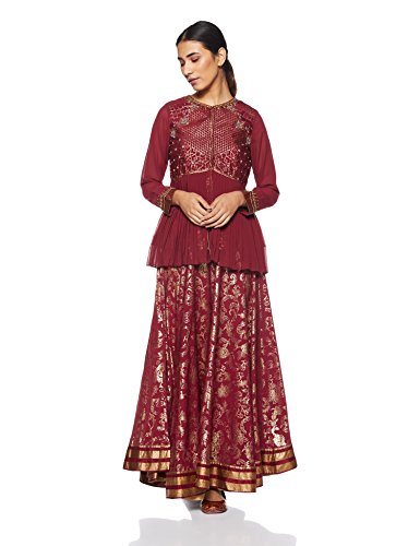 Image of W for Woman Women's Crepe Pleated Kurta