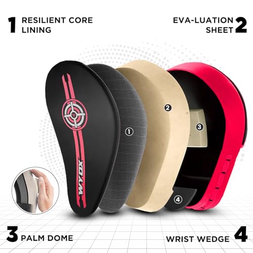 image for WYOX Boxing Pads, Curved Focus Mitts, Premium Synthetic Leather – Bo