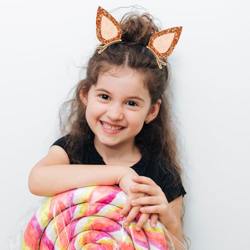 Set 4 Pinzas para el Cabello con Orejas de Animal Brillantes miniatura 6