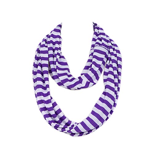 Soft Striped Infinity Loop Jersey Scarf