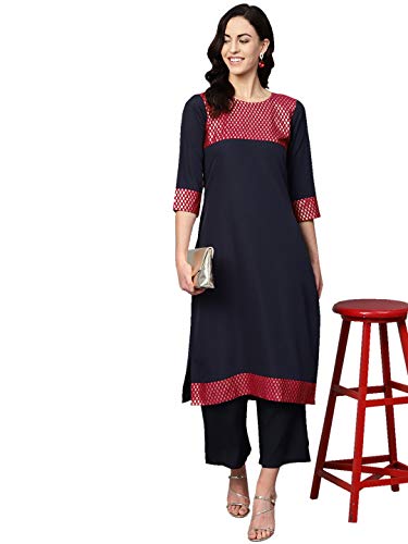 Image of ZIYAA Women's Crepe Straight Kurta