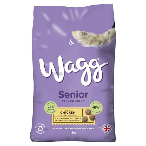 Wagg Senior Dry Dog Food, Chicken & Rice, 15kg