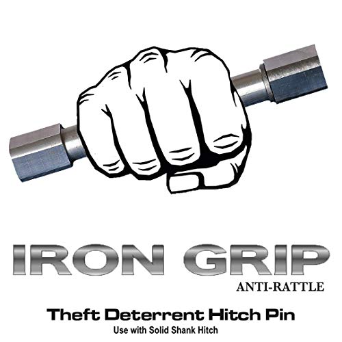 Gen-Y Iron Grip Anti-Rattle 5/8" X 3" Solid Shank Hitch Pin (Theft Deterrent): Works With 3" I.d. X 3.5" O.d. Receiver Hitch #TOP2