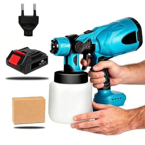 Pistolet à Peinture sans Fil Électrique, 800ml, 3 Modes, 42000 TR/Min