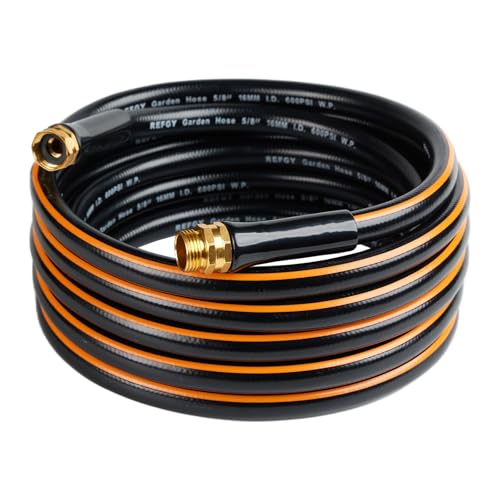 Flexible Garden Hose 50 FT, Anti-Kink Non-Expandable, Ultra-Lightweight Water Hose with Aluminum-Coated Copper Fittings for RV, Camping, Yard, Outdoor Use 50FT