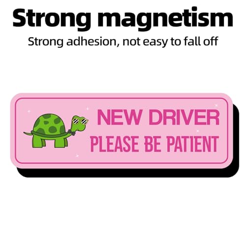 Image of 3pcs Magnet for Car, 10x3.4 Inch Sticker Removable Car Bumper Sticker Magnetic Safety Warning Signs for Novice & Student Drivers