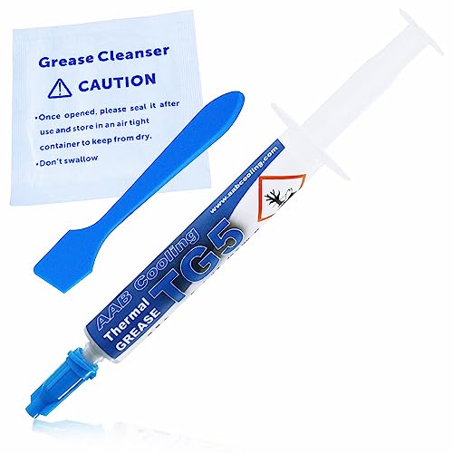 AABCOOLING Thermal Grease 5-4g, Silver Thermal Paste for Heat Dissipation From CPU Thermal Paste, Cooling Paste