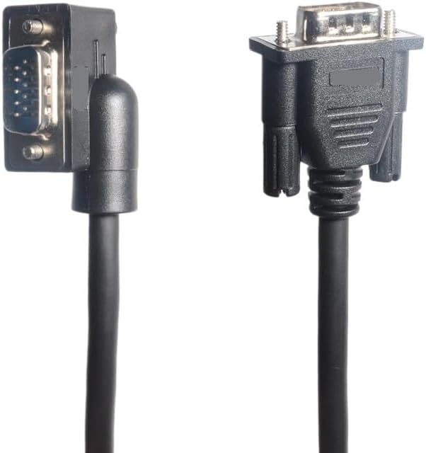 90° VGA Monitor Right Left Up Down Angle Male to Straight Male Adapter Cable,Gooseneck Type Angled VGA Monitor Cable(Left,300CM)