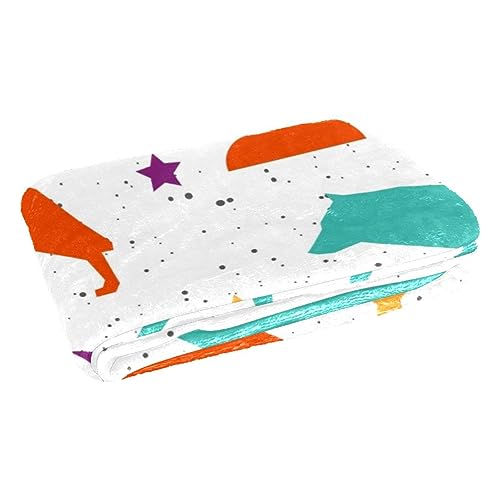 Couverture motif loup et étoiles, le cadeau idéal pour lit et canapé
