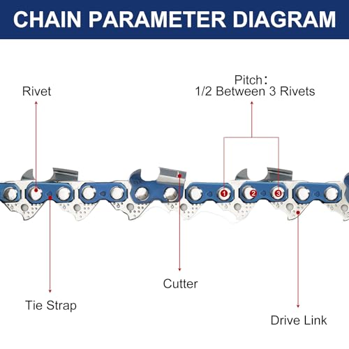 Image of 25 Inch Chainsaw Chain 3 /8 inch 0.063 inch 84DL Fits Holzfforma 660 G660 Chainsaw
