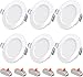 DAWINSIE LED Spot encastré, Extra plat, 230V éclairage plafond encastré, Blanc Chaud 3000K, 5W 420LM Equivalent 50W incandescence, IP44 Pour salle de bain, Cuisine, Salon, Couloir , Lot de 6