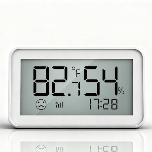 Smart WiFi Thermometer Hygrometer,Accurate Digital Indoor Temperature and Humidity Sensor with LCD Screen Display,APP Alerts, ℃/℉ Switching Compatible with Alexa & Google Assistant, Works with IFTTT