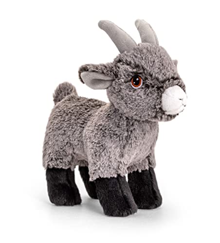 KEELECO - Peluche 100% recyclée - Jouet écologique pour Enfant - Peluche Chèvre 20cm - SE1041