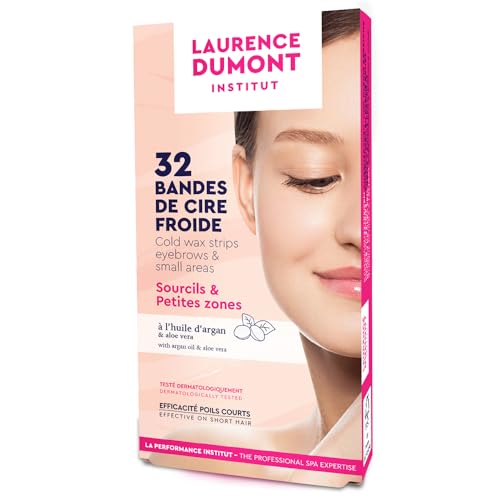 Laurence Dumont - 32 bandes de cire froide Sourcils & Petites zones - Tous types de peaux : Peau lisse et douce