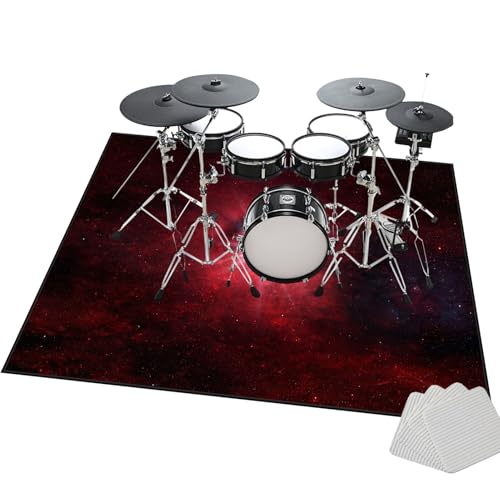 Alfombras Acusticas Alfombra para Bateria Electronica Alfombra bateria Tambor Alfombra Alfombrilla insonorizada Alfombras Rectangulares para Bombo Caja Alfombrillas Antideslizantes 160 x 120 cm