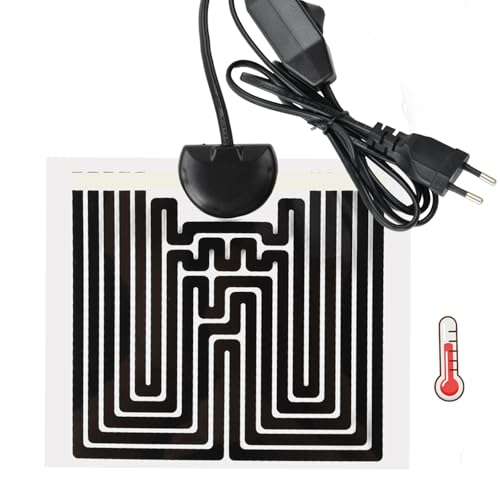 Fangehong Alfombrilla Térmica para Reptiles, Manta Calefactora para Reptiles, Tapetes Térmicos para Terrarios con Termostato para Tortuga, Serpientes, Lagartos, Geckos, Arañas (14W/28 * 28cm)