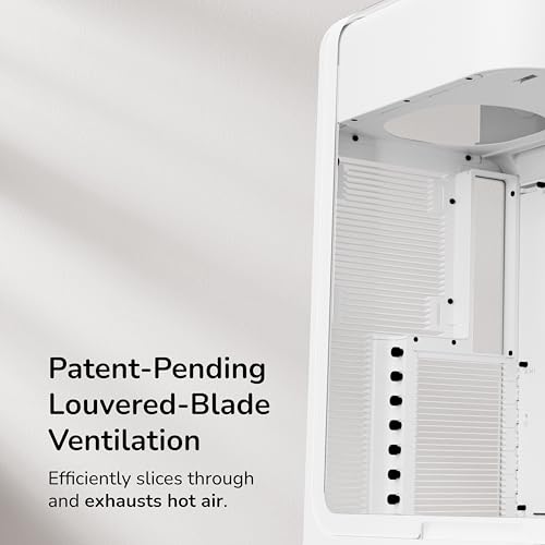 Image of Hyte X50 Air - Modern Performance ATX Mid-Tower Gaming PC Case - Optimized High Airflow Chassis - Curved Micro Mesh Side Panel with Sturdy Stamped Steel Front Panel - Snow White