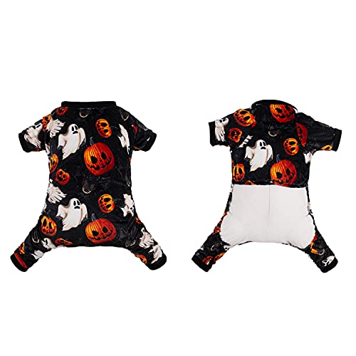 Image of CuteBone Halloween Dog Pajamas Pet Clothes Cat Apparel Shirt Winter Holiday Cute Pjs Bodysuit for Doggie Onesies P166M