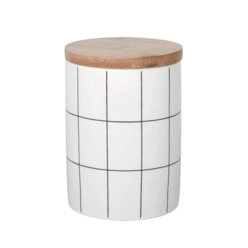 HRWLY Ceramic Storage Jar Kitchen Food Canisters Container with Airtight Lid for Snacks Spice Grain Cereals