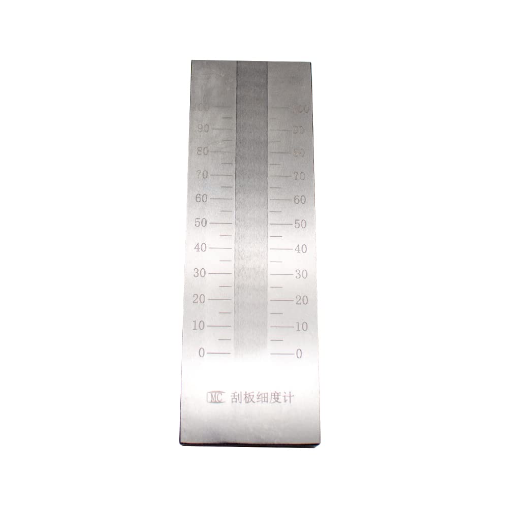 Compteur de Finesse de Grattoir en Acier Inoxydable Plaque de Finesse à Rainure Unique Jauge de Finesse QXD 0-25-50-100um en Option (0-150um)