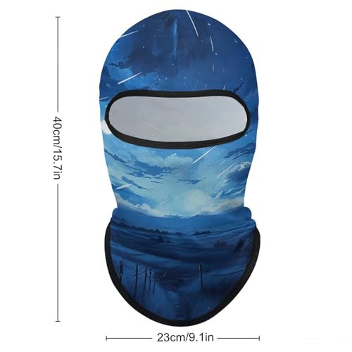 Balaclava para Hombre y Mujer Máscara para Esquí Azul Luna Rural Máscara de Cara Completa Cubierta Facial para Ciclismo miniatura 2
