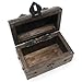 Nautical Cove Treasure Chest Keepsake and Decorative Wood Box (Small 5x3x3.25) - Storage Box, Wooden Box with Hinged Lid, Rustic Storage, Pirate Storage Box, Vintage Wooden Chest