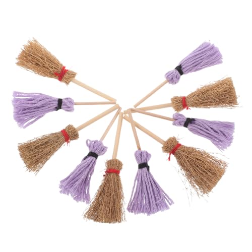 ibasenice 10 pièces Miniature Set de Ménage et Balais et Mops Miniatures Réalistes pour Maison de Poupée Accessoires de Nettoyage pour Jeu Imagination