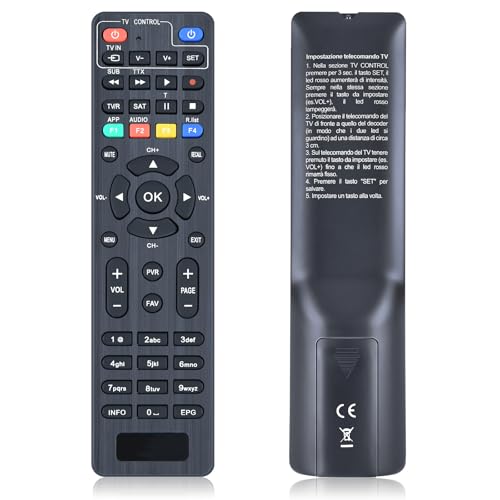 GOUYESHO Telecomando di ricambio per Humax Tivumax Lite HD-3801S2 HD-3601S2 HD-3600S2 HD-3X00S2 HD-3800S2（Non applicabile ad altri modelli）