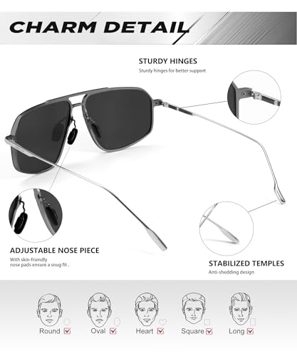 ANYLUV Polarized-Sunglasses-Men Aviator Mens Sunglasses: Womens Pilot Sun Glasses UV400 Protection for Driving Fishing4