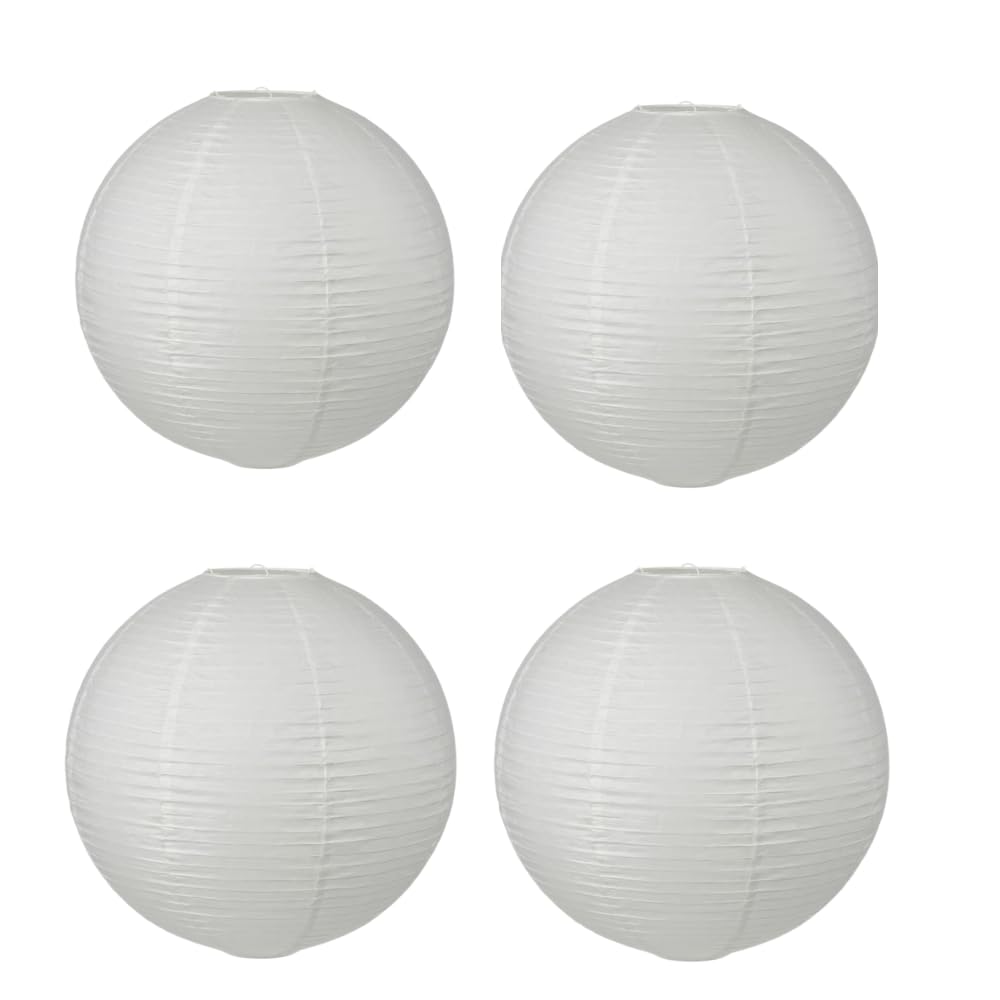 IKEA REGOLIT White Rice Paper Ball Lamp Shade 45cm - Set of 4