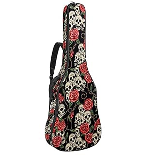 crâne rose, Sac à dos pour guitare Sac à dos pour guitare Étui de transport pour guitare pour voyage de stockage à… - Les Beatles, Paul McCartney, John Lennon, RIngo Starr, George Harrison