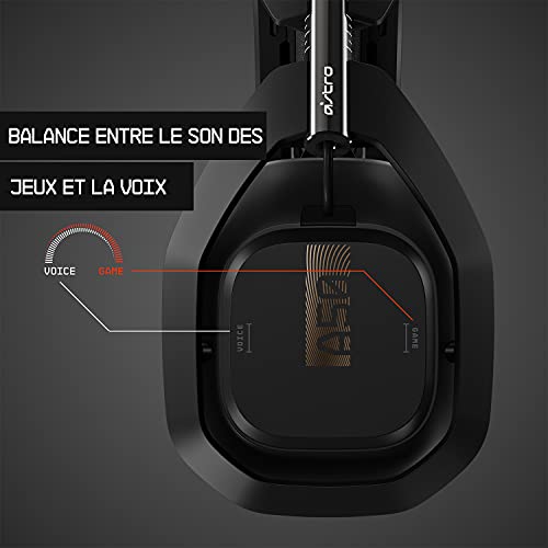ASTRO Gaming A50 Casque sans fil Connexion+ Station de Charge Gamer, 4ème Génération, Dolby, Équilibre entre son des Jeux et Voix, 2,4 GHz, pour Xbox Series X|S, Xbox One, PC - Noir/Or