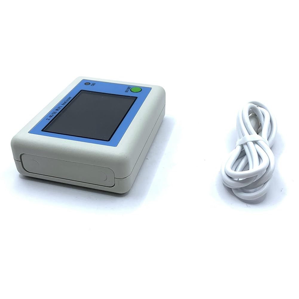 Scanner de Signal WiFi avec Écran Couleur de 2,4 Pouces, Analyseur de Routeur Rechargeable 2,4G/5G, Outil D'Aide WiFi