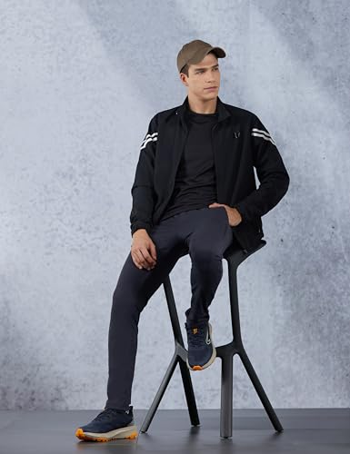Image of Jockey AM49 Men Super Combed Cotton Rich Straight Fit Trackpants with Side and Zipper Media Pockets