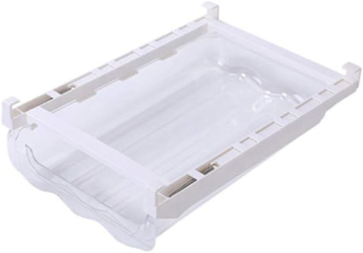 Storage Box Rectangle Drawer Refrigerator Safe Keep Fresh Egg Protector (Color : Transparent) (White)