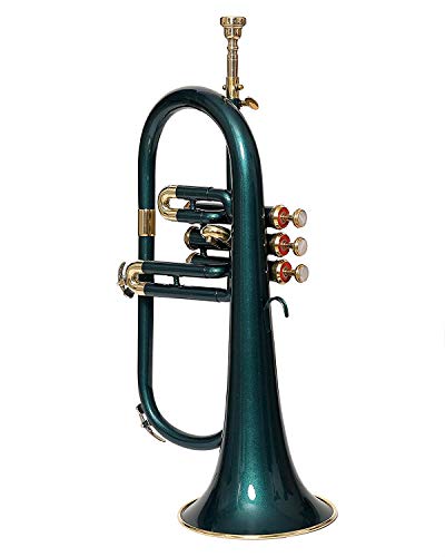 Sale 66 Flugelhorn Bb Pitch With Free Hard Case Mouthpiece Green Lacquered #TOP2