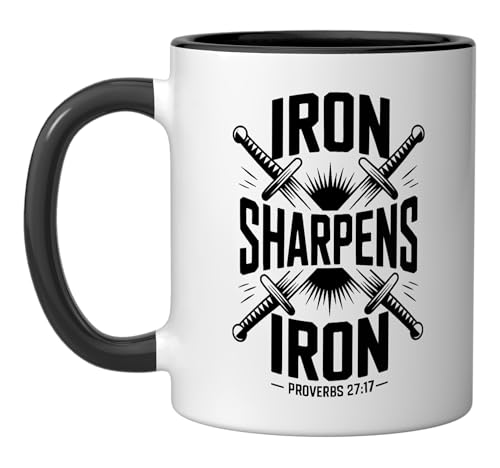 Taza cerámica con cita cristiana 11 onzas negro/blanco