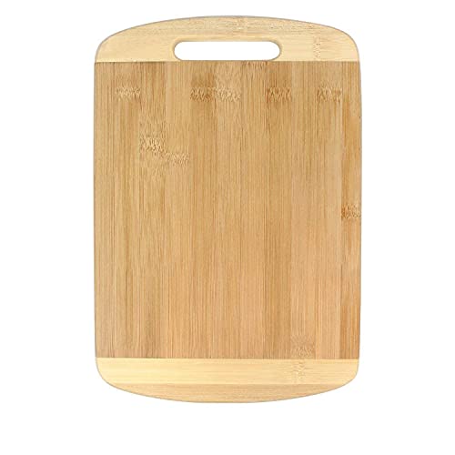 Kuber Industries Square Thick Wooden Bamboo Kitchen Chopping Cutting Slicing Board with Hook (Brown)-HS43KUBMART25575, Standard