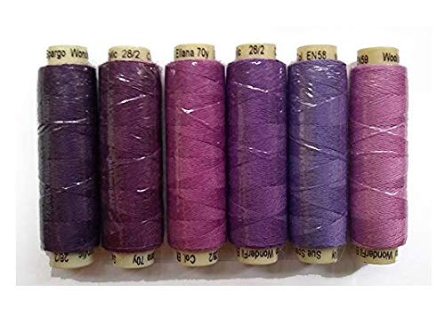Hilo mezcla de lana para bordado Sue Spargo 6 bobinas 70 yd miniatura 1