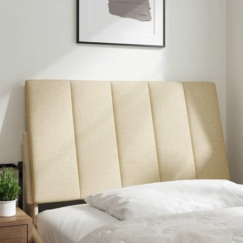 Gecheer Kopfteil-Kissen Creme 80 cm Stoff, Bettkopfteil Polsterkopfteil Bett Kopf Rückenlehne für Boxspringbetten Schlafzimmer Hotel-Design