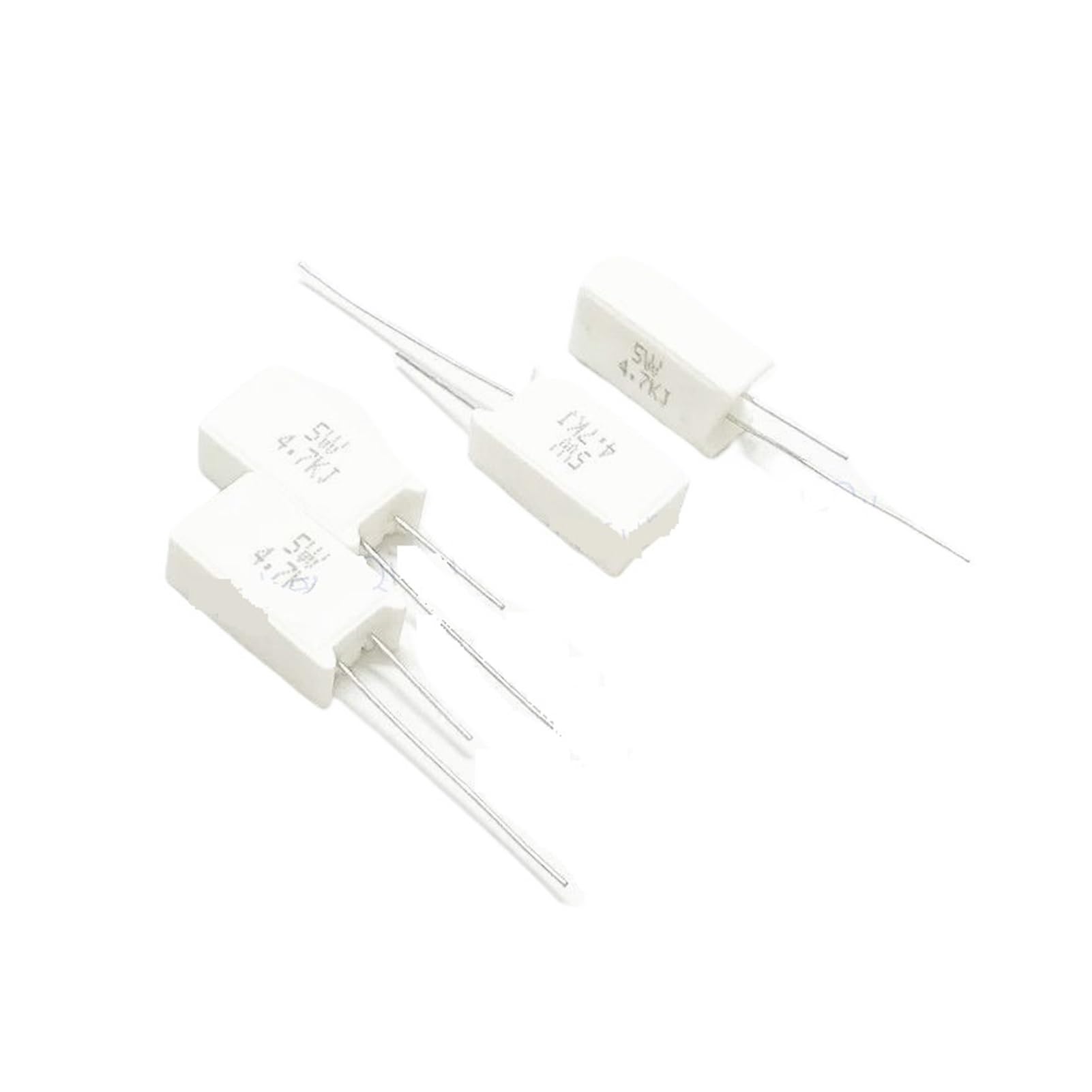GUTUYEHKEA 10pcs 5W Cement Resistors Vertical RX27-5 0.01R-100K Power Resistor For Audio Equipment(15R)