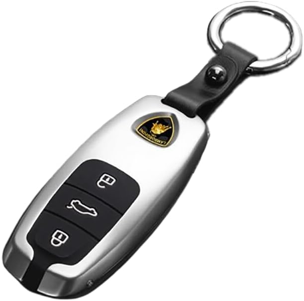 ランボルギーニ・ウルス用キーフォブ交換シェル、360度完全保護、アウトドア旅行に最適な丈夫なデザイン,E Silver [並行輸入品