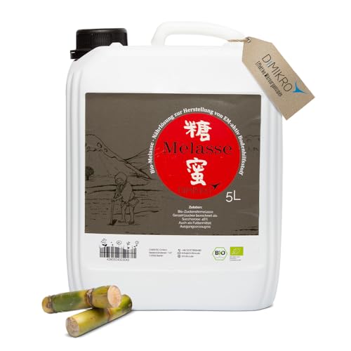 DIMIKRO Zuckerrohrmelasse aus Deutschland - Bio-Qualität - 5 Liter