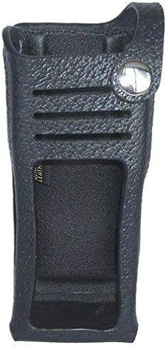 Leather Carry Case for M412LC7-C Two Way Radio - with Fixed Belt Loop (Full Display)