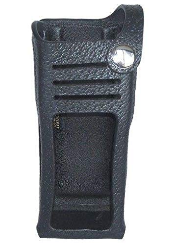 Leather Carry Case for Motorola XPR 7550e Two Way Radio - with Fixed Belt Loop (Full Display)