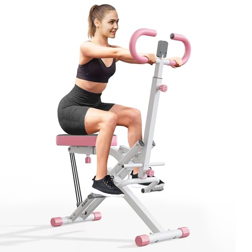 Image of SogesPower Squat Machine for Home Gym, Squat Rowing Machine with Adjustable Resistance and Optional Full Motion, Squat Assist Trainer for Glutes & Legs Workout, Up to 330lbs