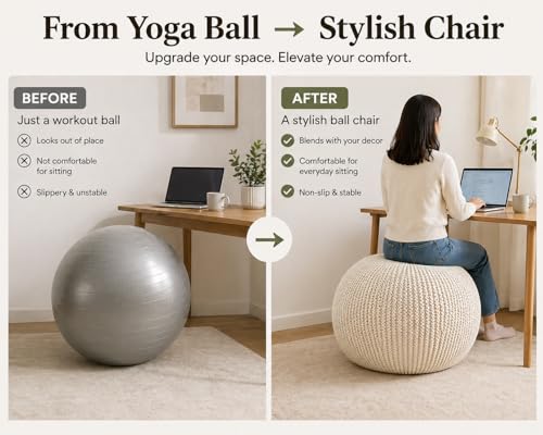 Image of Yoga Ball Chair Cover - for 55cm and 65cm Birthing, Stability, Fitness, Balance Ball