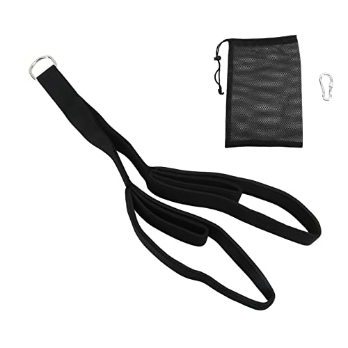 Bande d'exercice robuste de musculation en polyester noir pour l'entraînement à domicile