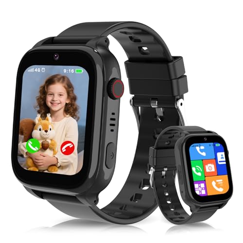 YEDASAH 4G Montre Connectée Enfant, Appels Vidéo, Localisation GPS, IP68 Étanche Montre...