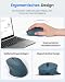 TECKNET Bluetooth Maus Wiederaufladbar, Maus Kabellos (Tri-Modi: BT5.0/3.0 + 2.4G) mit Ergonomische Daumenauflage, 4800 DPI Computer Leise Funkmaus für Laptop, PC, Mac OS, Android, Windows